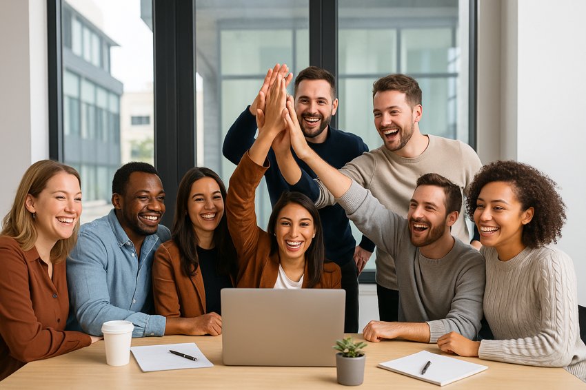 Teamet diskuterar rekryteringsresultat